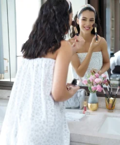 Inspire Me! Home Decor BATHROOM Grey Leopard Print Towel Wrap