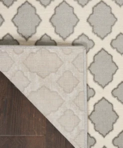 Nourison Joli Area Rug - Grey/Ivory (2 Sizes) PILLOWS, RUGS, & THROWS