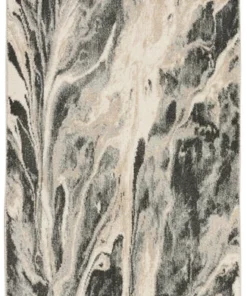 Nourison PILLOWS, RUGS, & THROWS Elegance Area Rug - Charcoal/Grey/Beige (10 Sizes)